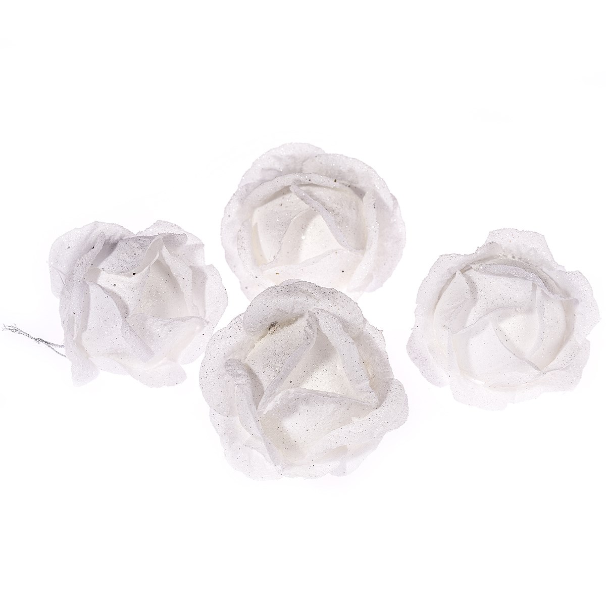 HTH Penová dekorácia kvetina pr. 6 cm, biela, 4 ks