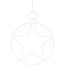 Crăciun agățat decorare cu LED-uri Kerstball Star236 LED, 48 cm