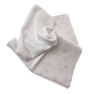 Weihnachtstischdecke wasserabweisend Schneeflocken silber, 140 x 140 cm