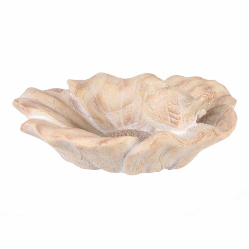 Adăpătoare pentru păsări cu flori și păsărel,ceramică MgO, 36 x 38 x 16 cm