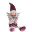 Vianočný sediaci anjelik s čiapkou, 60 cm, fialová