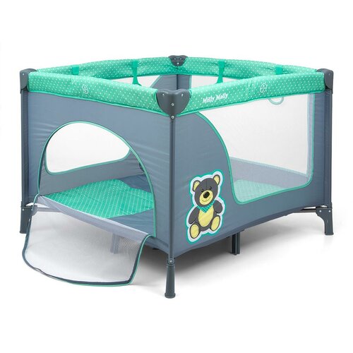 Tarc de joacă pliabil Milly Mally Funt Mint Bear , 100 x 100 cm