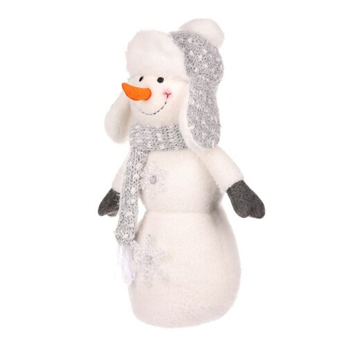 Dekoracja świąteczna Bałwan z gwiazdami LED, wys. 40 cm, biały