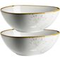 Mäser 2-delni set ovalnih skled Pintar Bele rjavepike 22 x 19 cm