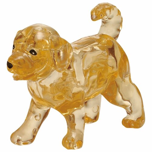 HCM Kinzel 3D Crystal puzzle Zlatý retriever a šteňa, 44 dielikov