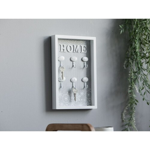 Ramă cuier pentru chei Love Winter, gri