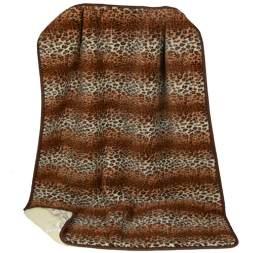 Vlnená denná deka Merino leopard, 140 x 200 cm