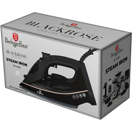 BerlingerHaus Žehlička naparovacia 2200 W Black Rose