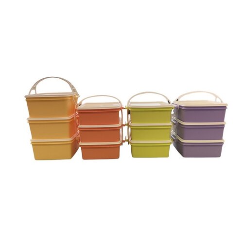 Plastični nosilec za hrano 3 x 1,4 l, 18 x 17 x 23cm
