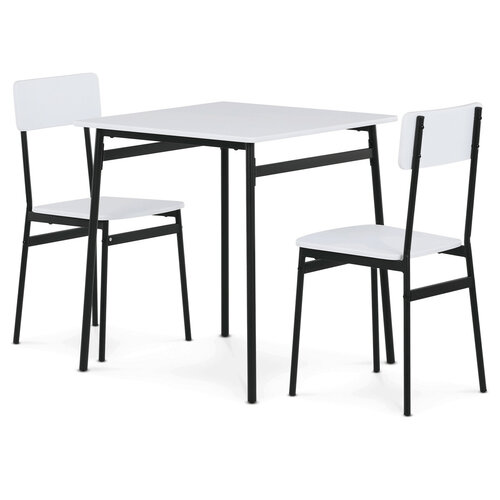 Jídelní set pro 2 osoby CORE White, černá konstrukce