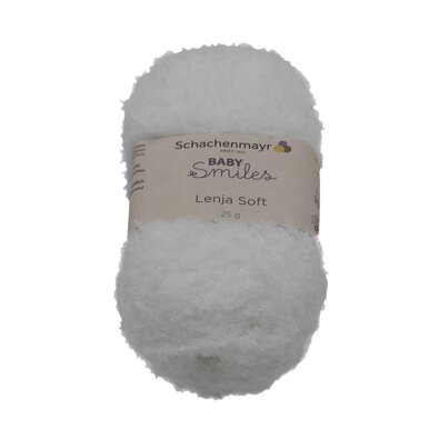 Garn LENJA SOFT weiß , 25 g / 85 m