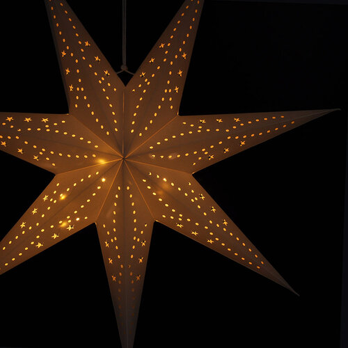 Solight LED vánoční hvězda, závěsná, 60 cm, 20x LED, časovač, 2x AA