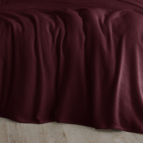 4Home Tagesdecke aus Baumwolle Claire Burgundy, 220 x 240 cm