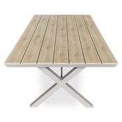 Autronic Kerti asztal, alumínium, polywood, bézs,AZT-S1510 OAK