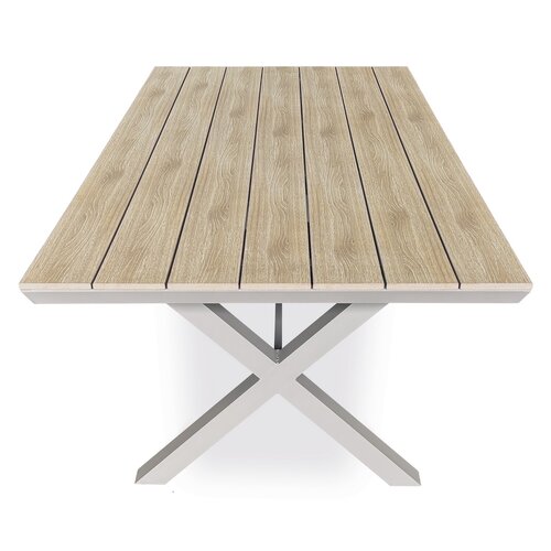 Autronic Stół ogrodowy, aluminium, polywood, beżowy, AZT-S1510 OAK