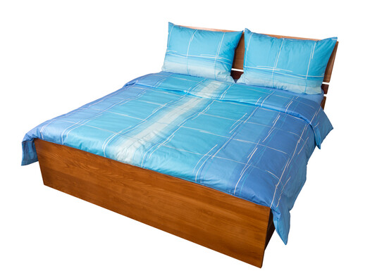 Pościel bawełniana Hladina niebieska, 140 x 200 cm, 70 x 90 cm