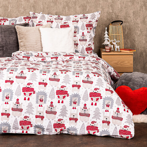4Home Bombažna posteljnina Winter animals, 140 x 200 cm, 70 x 90 cm