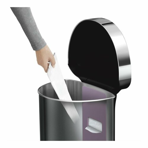 Simplehuman Bezdotykowy półokrągły kosz na śmieci 45 l, czarny