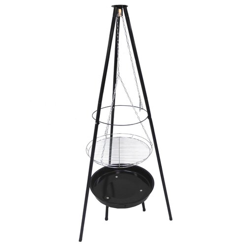 Holzkohlegrill mit Dreifuß, 70 x 152 cm