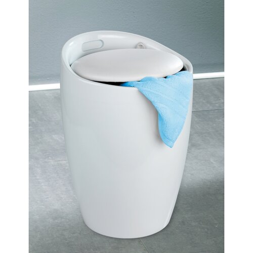Wenko Scaun de baie cu spațiu pentru rufe Candy 20 l, alb