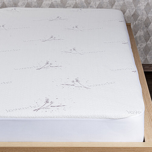 4Home Lavender Undurchlässiger Matratzenschoner mit Saum, 90 x 200 cm + 30 cm