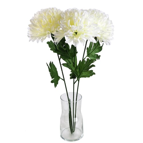 Sztuczny kwiat Chryzantema 50 cm, biały