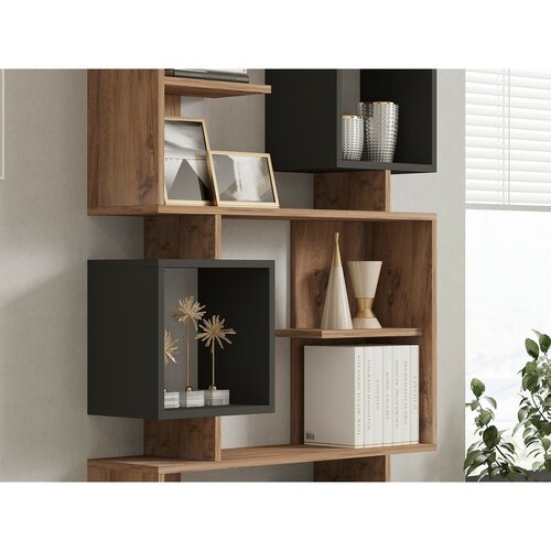 Knihovna Icardi Anthracite and Atlantic Pine