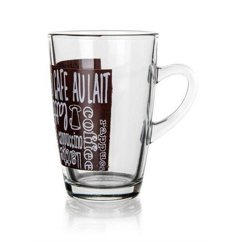 Zestaw szklanych kubków CAFE, 350 ml, 6  szt.