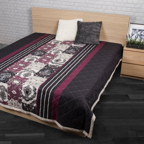 Přehoz na postel Paolina fialová, 240 x 220 cm