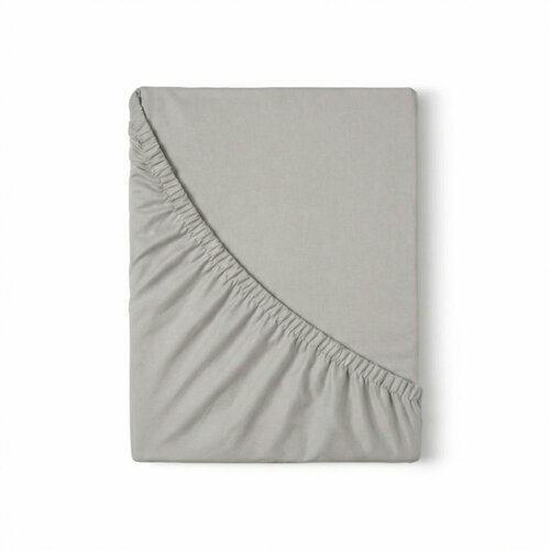 Kvalitex Prześcieradło satynowe z gumką jasnoszary, 100 x 200 cm