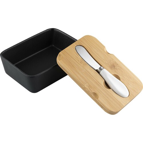 Florina Butterdose mit Messer Adria, Schwarz