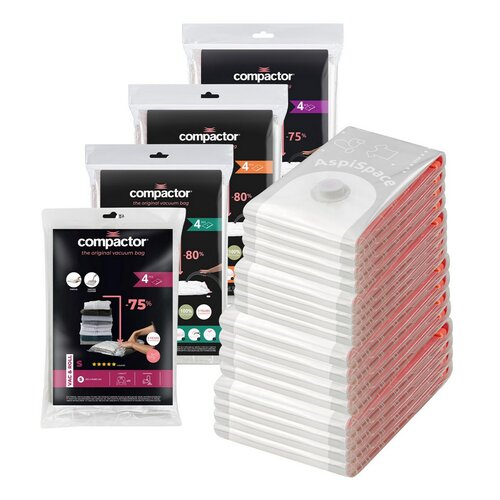 Compactor Sada vakuových úložných pytlů 16 ks, 4x S + 4x M + 4x L + 4x XL
