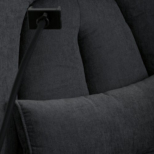 Polohovací elektrické křeslo se zabudovaným ovládáním, šedá