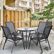 Aldotrade Set de mobilier de grădină LUKO, negru,5 piese