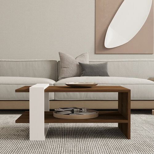 Konferenčný stolík Gaye Walnut White