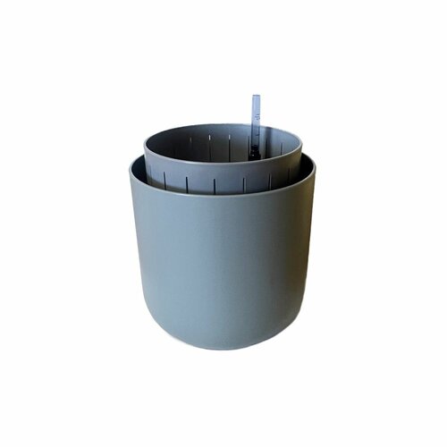 Plastia Selbstbewässernder Pflanzübertopf Tolita  Air Grau, 16 cm Durchmesser