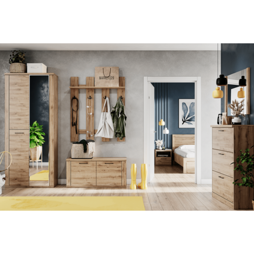 Skrinka na topánky DORSI 2D, dub Navarra