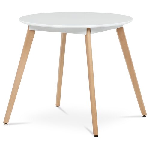 Masă de sufragerie rotundă 80 x 80 cm, alb