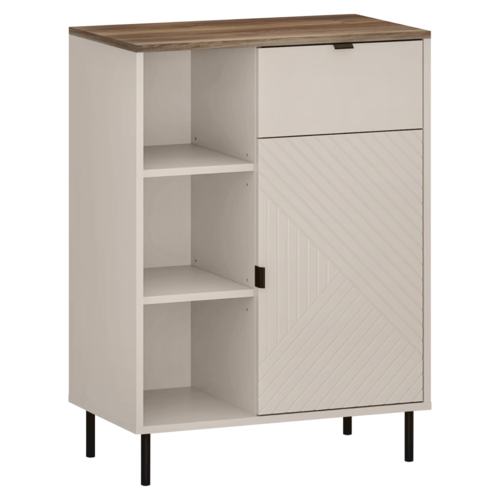 Dulap EYCO 1D1S, cașmir/stejar castello