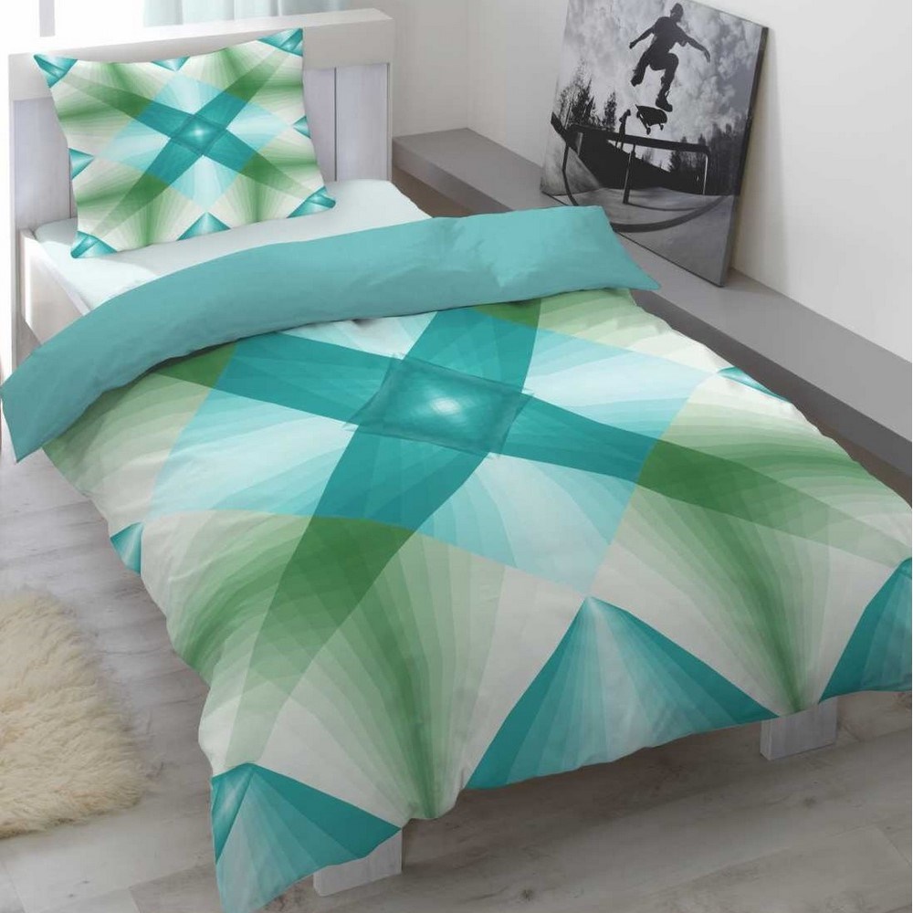 Trade Concept Saténové obliečky Air modrá, 140 x 200 cm, 70 x 90 cm