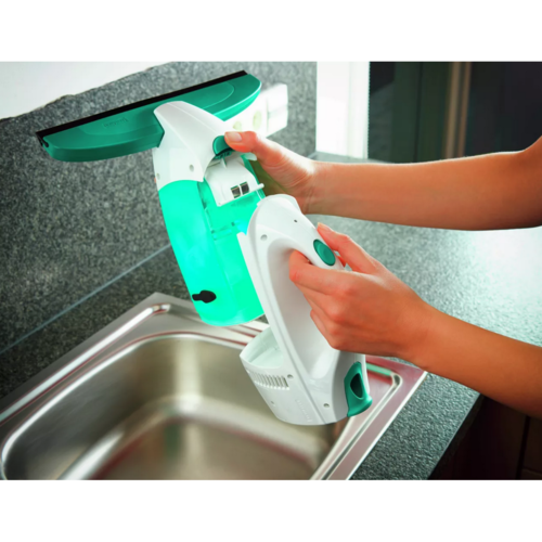 Leifheit vysavač na okna Window Cleaner s mopem a 43 cm tyčí + sací hubice 17 cm - černá 51016