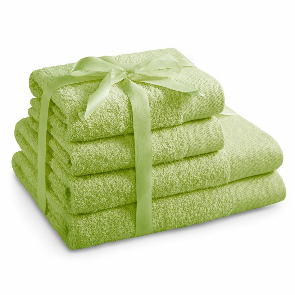 AmeliaHome Komplet ręczników Amari  jasnozielony, 2 szt. 50 x 100 cm, 2 szt. 70 x 140 cm