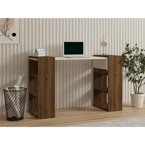 Pracovný stôl Handy Walnut and White