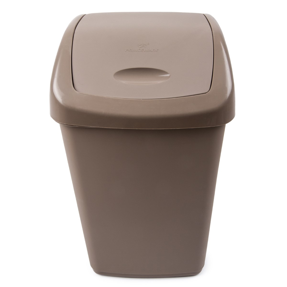 Odpadkový plastový výklopný kôš 15 l, hnedá