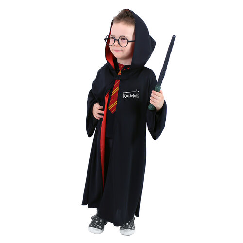 Rappa Detský kúzelnícky plášť s kapucňou a okuliarmi