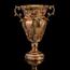 Kovová dekoratívna váza na kvety Golden Cup, 28 x21 x 37 cm