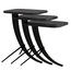 Odkládací stolek Pion Black Marble, 3 ks