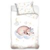 Lenjerie de pat din bumbac, pentru copii,Urs dormind, 100 x 135 cm, 40 x 60 cm