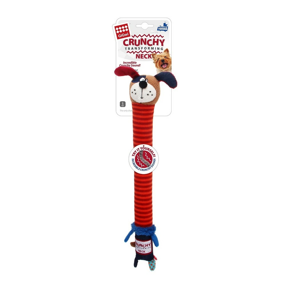GiGwi Plüss játék ropogós nyakkal Plush Friendzkutya S, 33,5 x 5,5 x 3,5 cm, 33,5 x 5,5 x 3,5 cm akciós termékkép 1