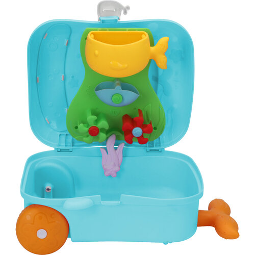 Set de jucării de nisip în cutie, 7 buc, albastru
